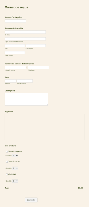 Modèle De Carnet De Reçus De Vente