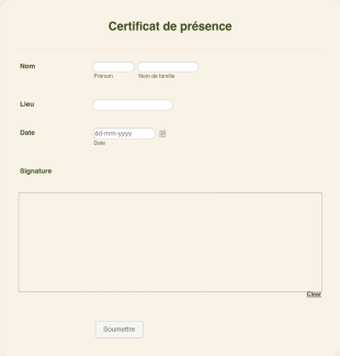 Modèle De Certificat De Présence