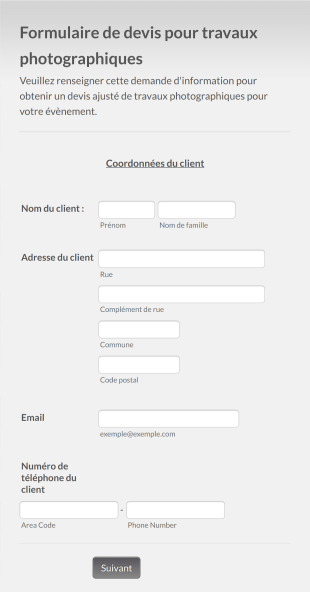 Modèle De Devis Travaux Photo Form Template