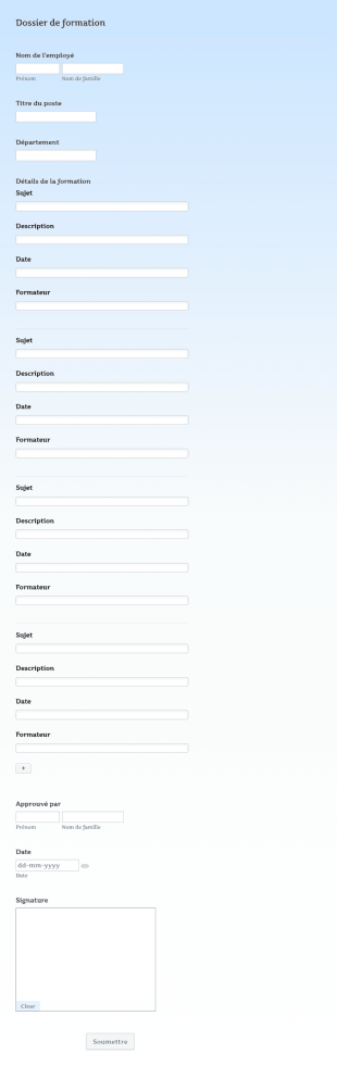 Modèle De Dossier De Formation