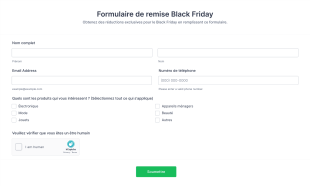 Modèle De Formulaire De Remise Black Friday Form Template