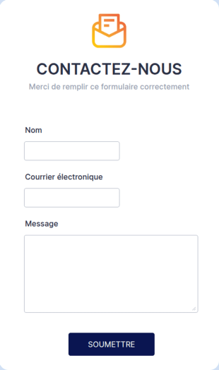 Modèle De Formulaire Web De Contact
