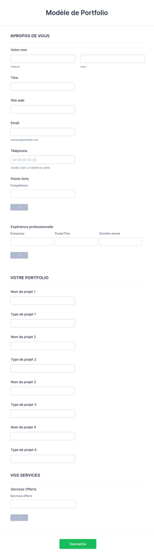 Modèle De Portfolio