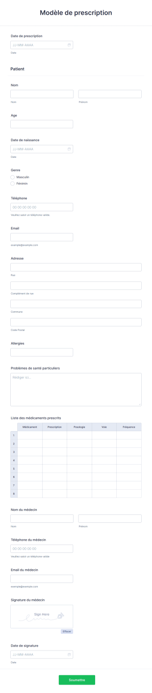 Modèle De Prescription