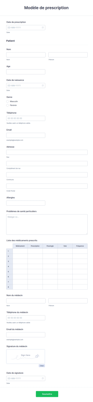 Modèle De Prescription