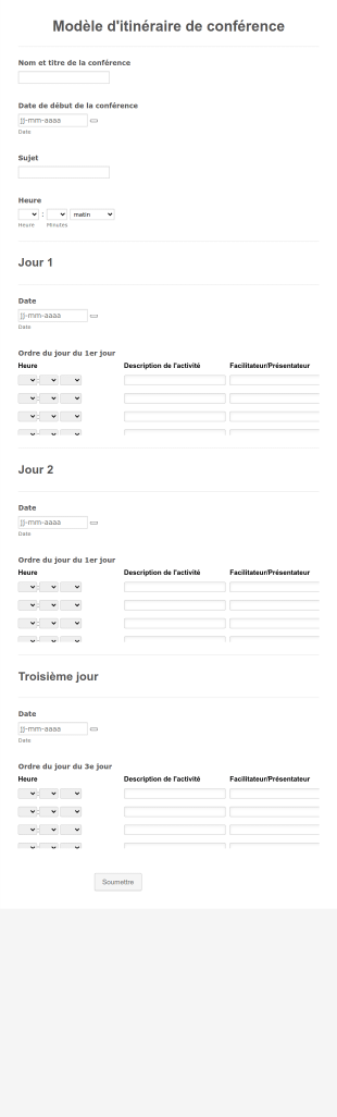 Modèle De Programme Des Conférences