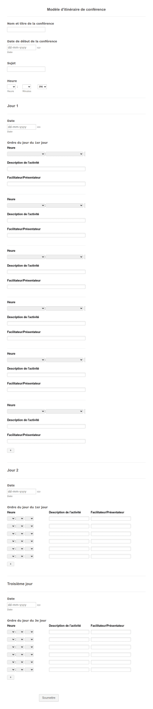 Modèle De Programme Des Conférences