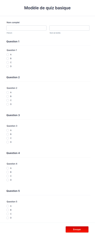 Modèle De Quiz Basique