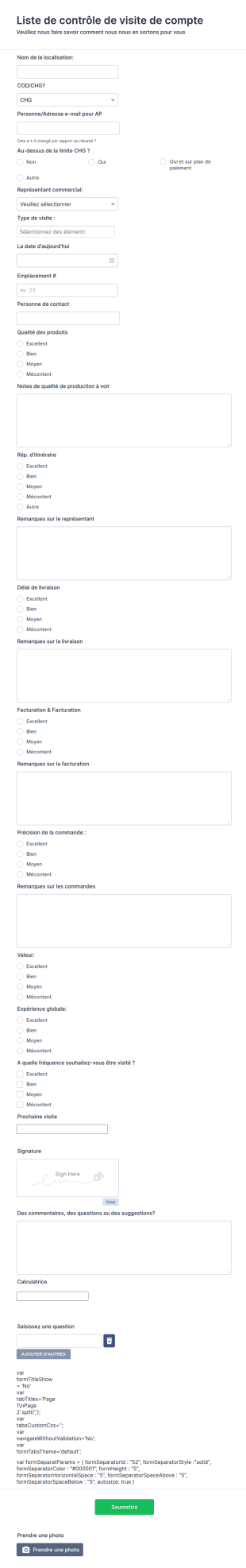Modèle De Rapport De Visite Client