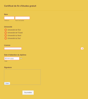 Modèle Gratuit De Certificat De Fin D'études