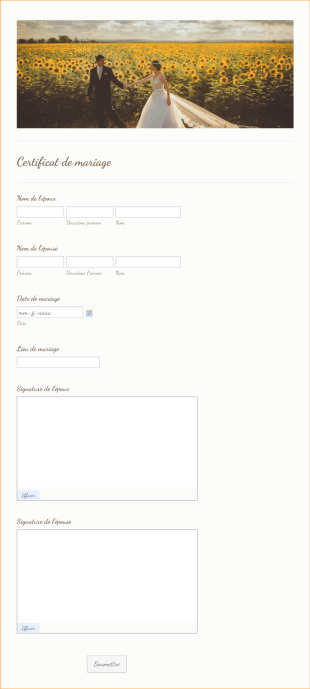 Modèle Gratuit De Certificat De Mariage Form Template