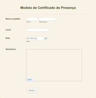 Modelo De Certificado De Presença Form Template