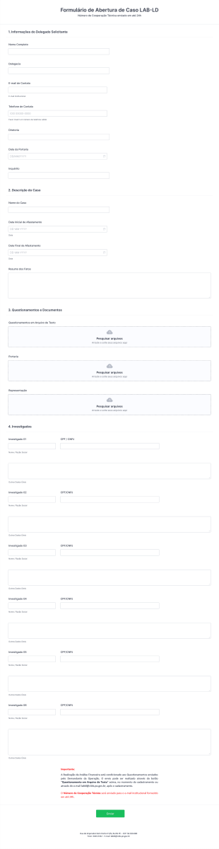 Modelo Laboratório LD Form Template