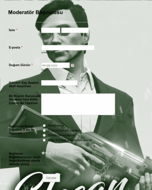 Moderatör Başvurusu Form Şablonu