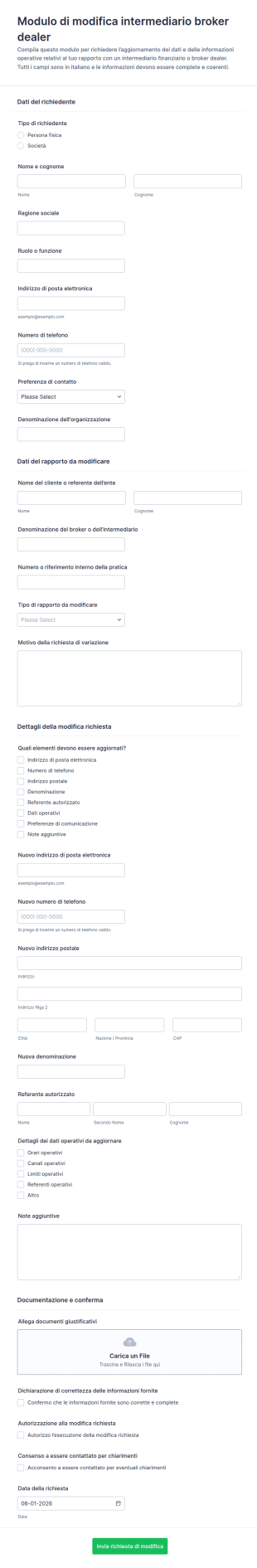 Modulo Di Aggiornamento Del Distributore Broker
