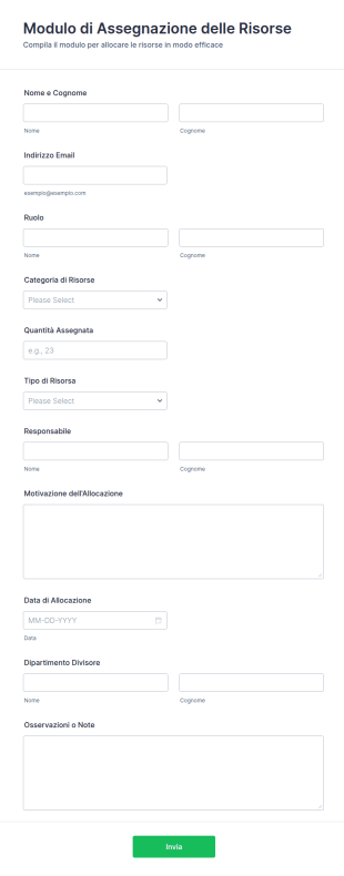 Modulo Di Assegnazione Delle Risorse