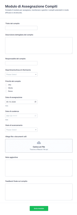 Modulo Di Assegnazione Task