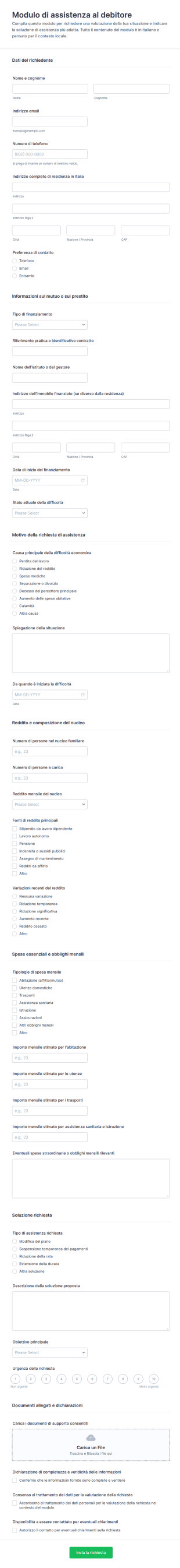 Modulo Di Assistenza Ai Mutuanti