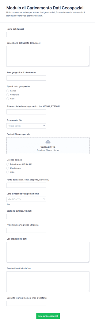 Modulo Di Caricamento Dati Geospaziali