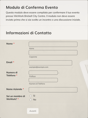 Modulo Di Conferma Evento Form Template