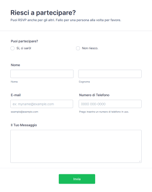 Modulo Di Conferma Partecipazione Form Template