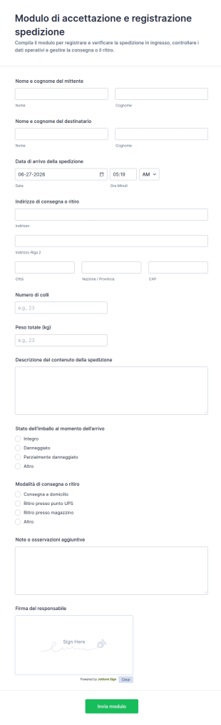 Modulo Di Consegna UPS