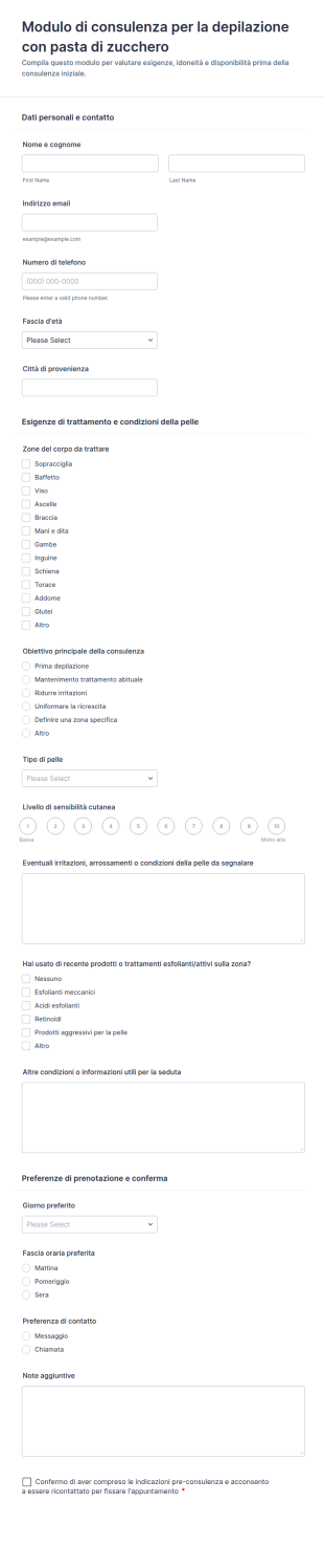 Modulo Di Consultazione Per La Filatura Dello Zucchero