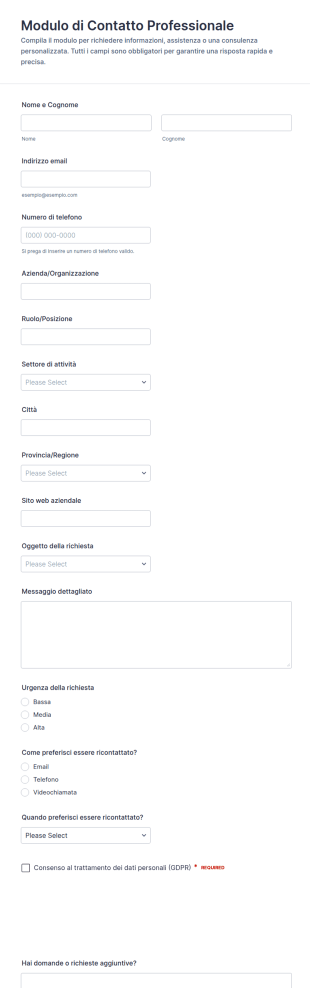 Modulo Di Contatto Animato