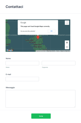 Modulo Di Contatto Con Google Map Form Template