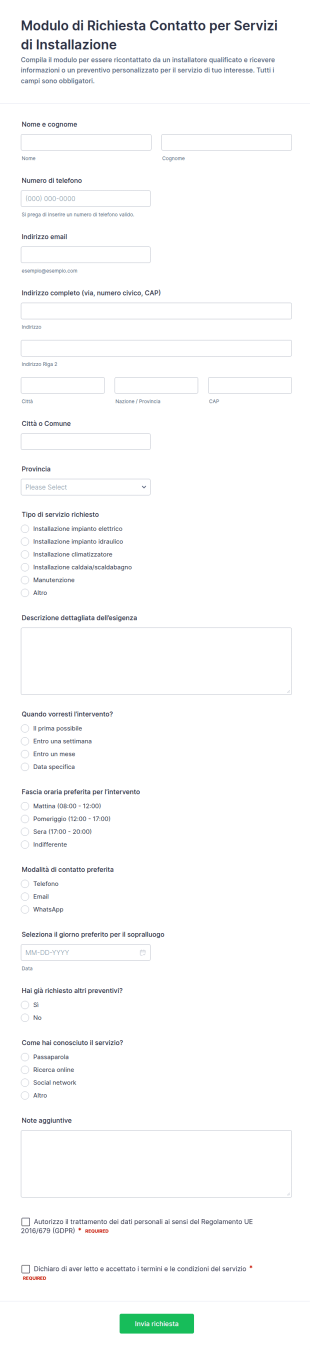 Modulo Di Contatto Per Installatori