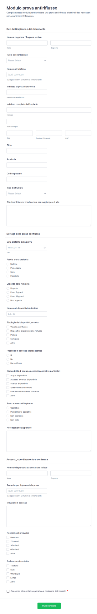 Modulo Di Controllo Del Flusso D'Acqua