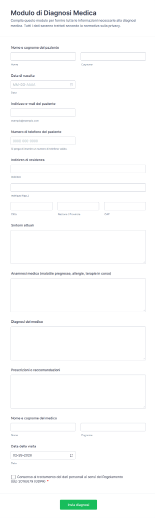 Modulo Di Diagnosi Medica