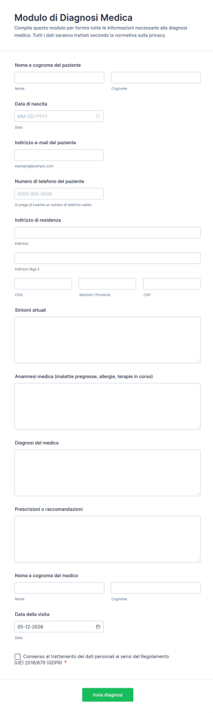 Modulo Di Diagnosi Medica