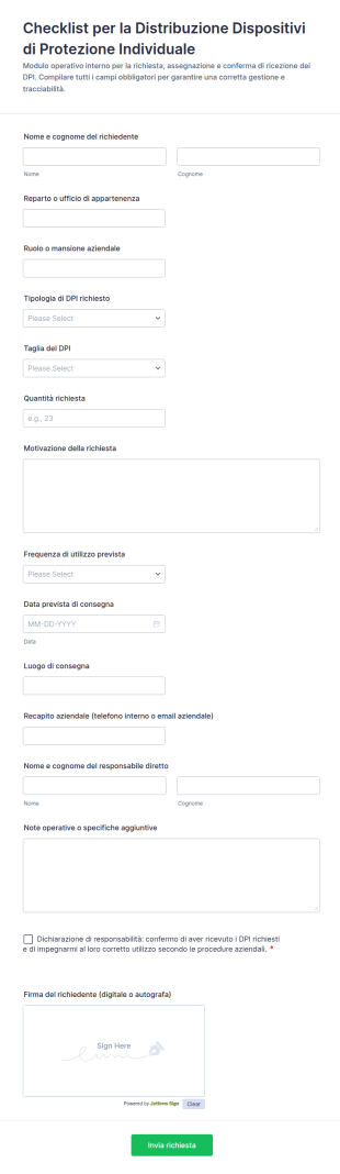 Modulo Di Distribuzione Dei Dispositivi Di Protezione Individuale