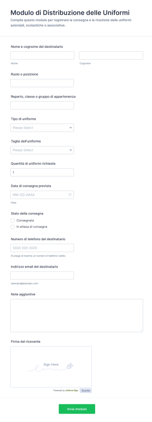 Modulo Di Distribuzione Delle Uniformi