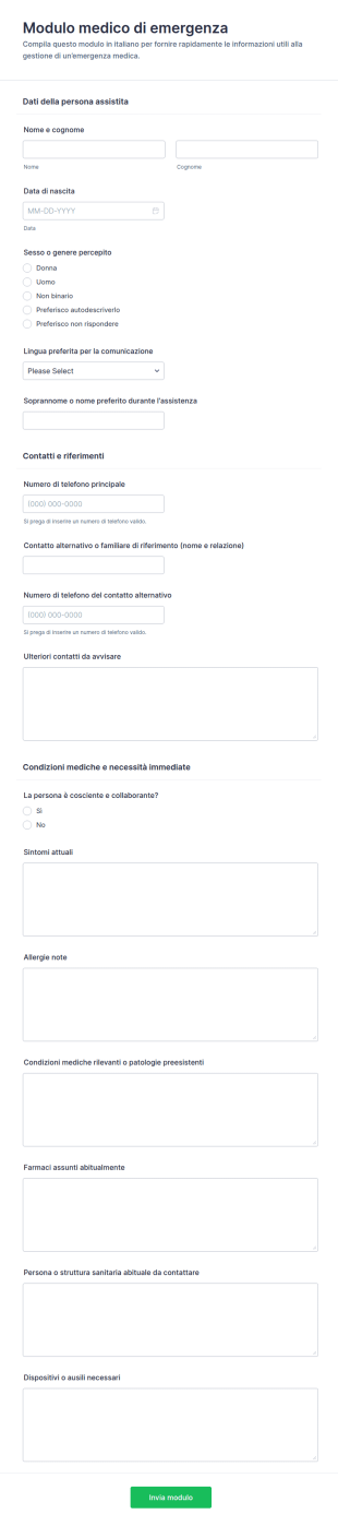 Modulo Di Emergenza Medica