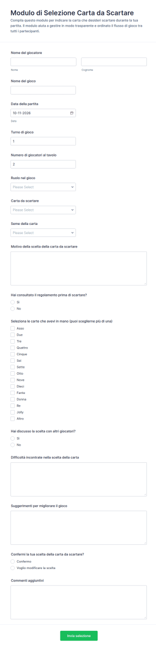 Modulo Di Gestione Del Materiale Da Scartare