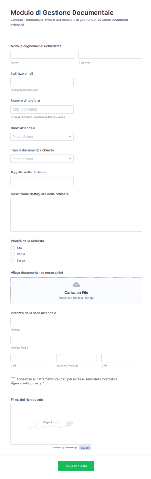 Modulo Di Gestione Documentale