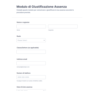Modulo Di Giustificazione Assenza