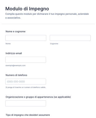 Modulo Di Impegno