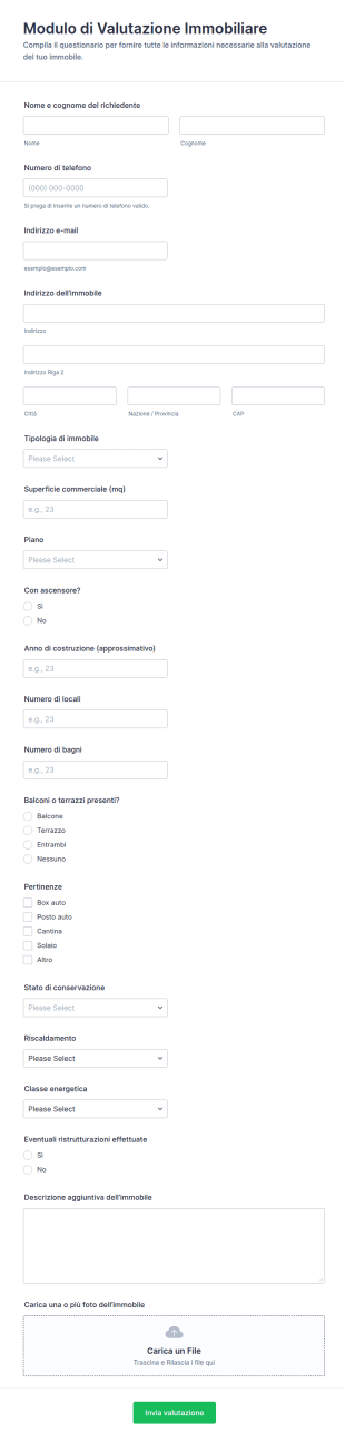 Modulo Di Informazioni Di Valutazione