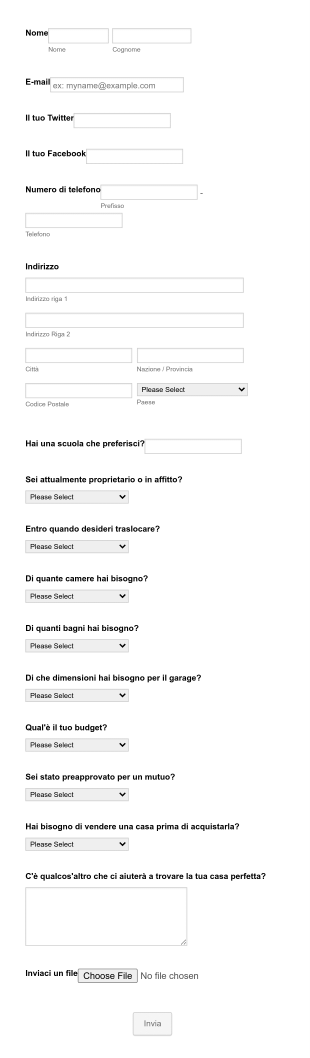 Modulo Di Informazioni Per L'acquirente Acquirente Immobiliare