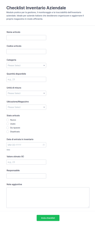 Modulo Di Inventario