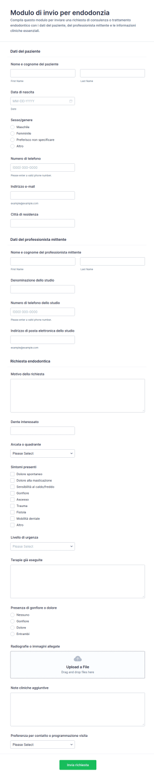 Modulo Di Invio Endodontico