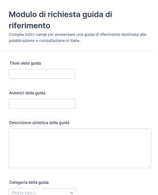 Modulo Di Invio Guida Di Riferimento