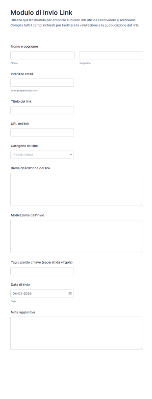 Modulo Di Invio Link