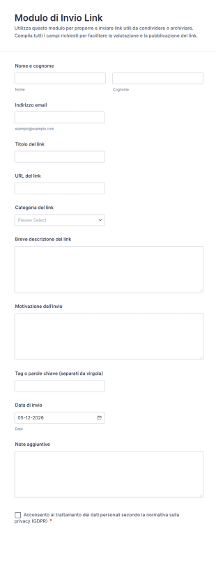 Modulo Di Invio Link