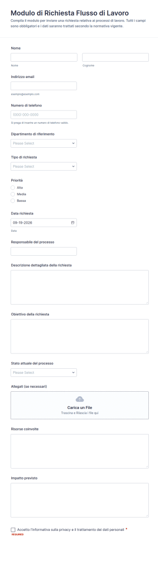 Modulo Di Invio Workflow
