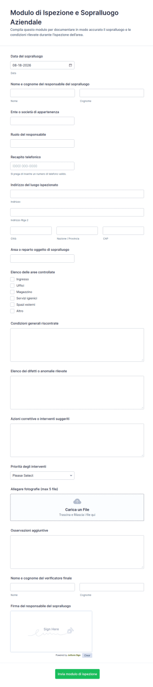 Modulo Di Ispezione Del Percorso