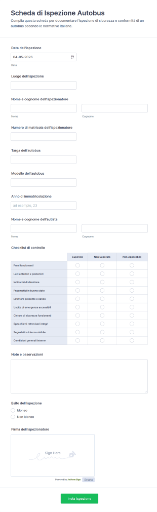 Modulo Di Ispezione Del Veicolo
